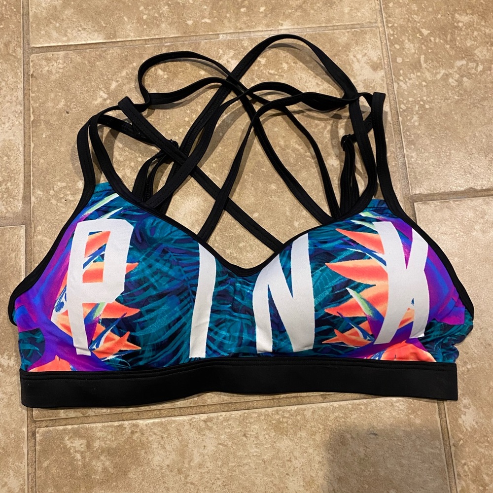 Pink Victoria secret sports bra small